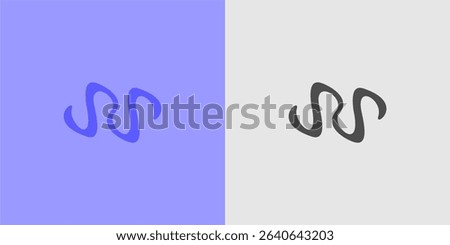 double letter s logo icon vector