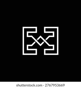 Double Letters E Interlocking Knot Monogram. Letters EE Ambigram Logo. EE Real Estate Logo.  
