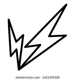 Double lightning icon. Outline Double lightning vector icon for web design isolated on white background