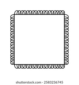 double line frrame isolated on white background