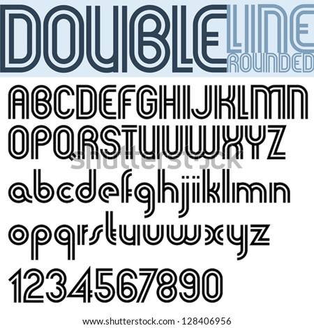 double line retro style