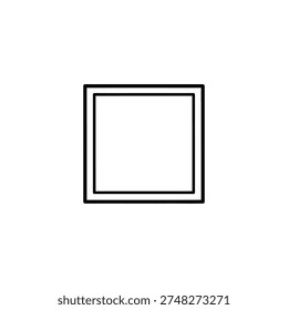 Double lined square frame in black color