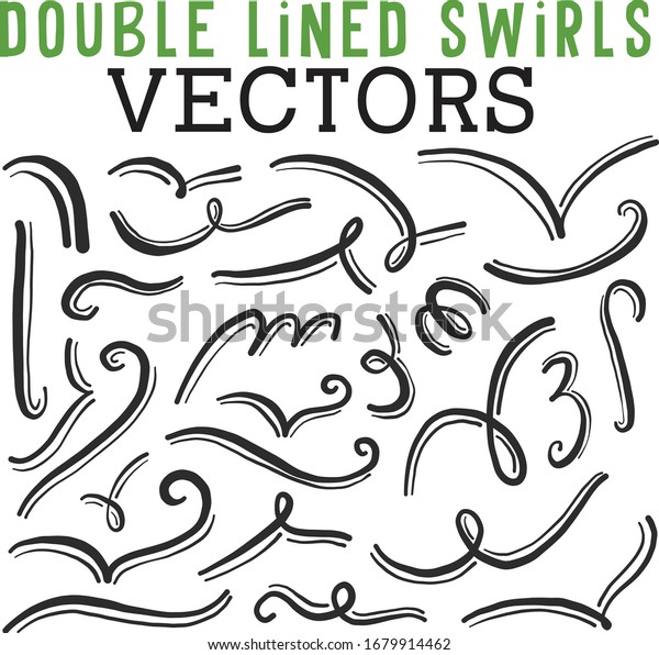 Double lined\
swirls and flourishes as\
vectors
