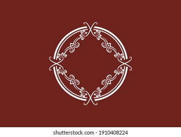 Double lines of rings with ornament vector design