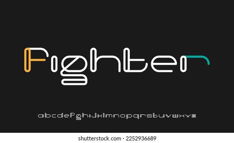 double lining small alphabet letter logo design