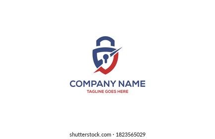 Double Lock Security Symbol Vector Logo Design Inspirations