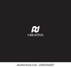 Double A Logo Design Idea with black background. 