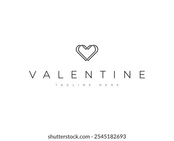 double love logo. infinity heart line logo design. ideal for wedding planners, relationship brands, or romantic businesses.