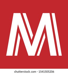 Double m logo red white