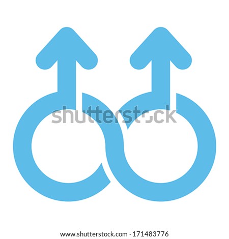 Double male Limitless symbol, vector