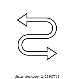 Double Maneuvers Icon. Directing, Acceleration Symbol.