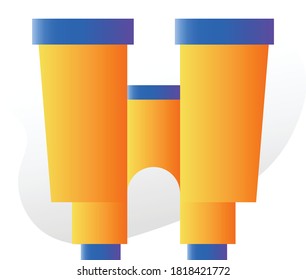 Double meaning business concept flat illustration showing leadership and vision and mission