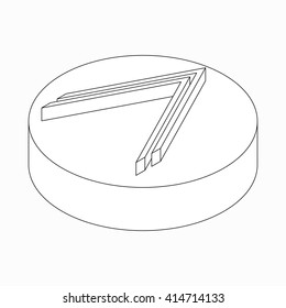 Double modern arrow icon, isometric 3d style