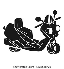 Double motorcycle icon. Simple illustration of double motorcycle vector icon for web design isolated on white background