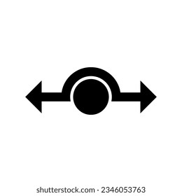 Icono de movimiento doble. Símbolo de dirección de propagación - Vector.