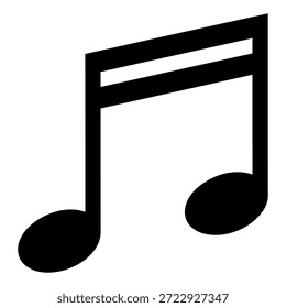 Double Musical Note Vector Silhouette