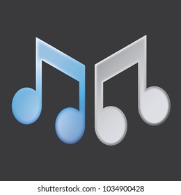 double musical vector icon