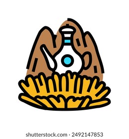 double ninth festival chinese holiday color icon vector. double ninth festival chinese holiday sign. isolated symbol illustration
