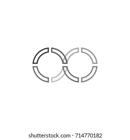 Double O letter logo design vector
