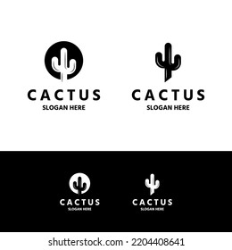 Double Option Cactus Logo For Your Business Logo