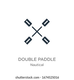 Double paddle icon vector. Trendy flat double paddle icon from nautical collection isolated on white background. Vector illustration can be used for web and mobile graphic design, logo, eps10