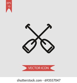 Double paddle vector icon, illustration symbol