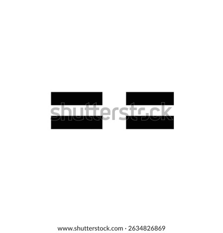 Double parallel lines graphic design element.