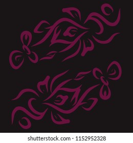 Double pattern. Vector illustration.
