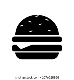 double patty burger, food icon isolated vector