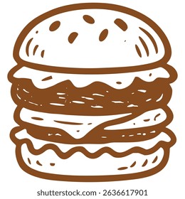 Double Patty Cheeseburger with Melting Cheese and Bun
