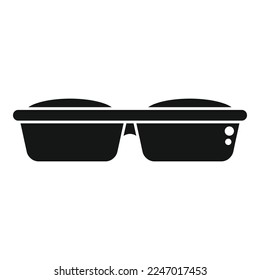 Double pet bowl icon simple vector. Cat food. Dry tin can