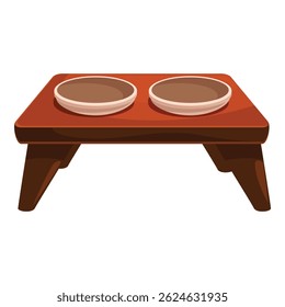 Double pet bowl standing on legs is perfect for cats and dogs allowing for easier eating