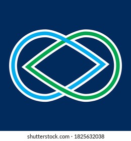 double pin side by side on isolated blue background