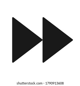 Double Play Vector Bold Icon. Flat Bold Double Play Icon.