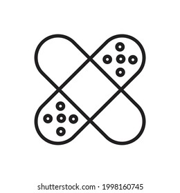 Ilustración de vectores de iconos de contorno de doble plester