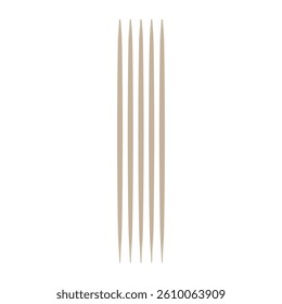 Double pointed needles Tools for needlework Vector illustration