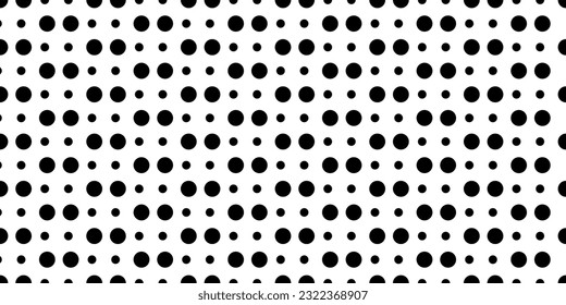 Double polka dots on a white background. Simple pattern with polka dots, repeating pattern.Vector simple pattern, for print and interior.