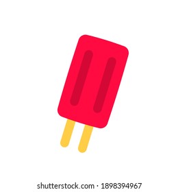 Double popsicle icon. Clipart image isolated on white background.