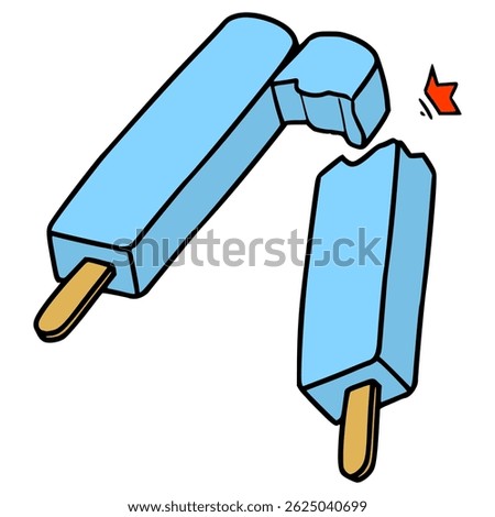 double popsicle illustration hand drawn isolated vector