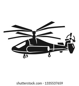 Double propeller helicopter icon. Simple illustration of double propeller helicopter vector icon for web design isolated on white background