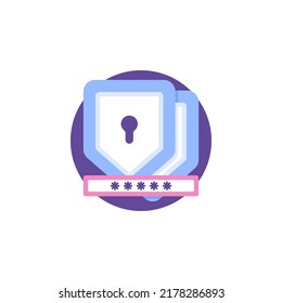 double protection or dual security. layered security system. two-step verification and authentication. twice password. OTP code or One Time Password. shield symbol. technology. illustration concept