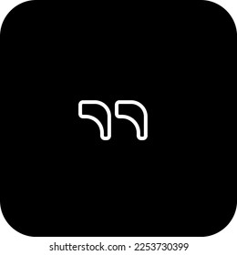 Double Quote Feedback icons with black filled line style