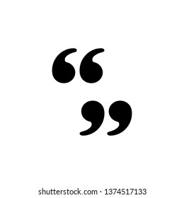 double quote mark icon, left and right, vector design inspiration