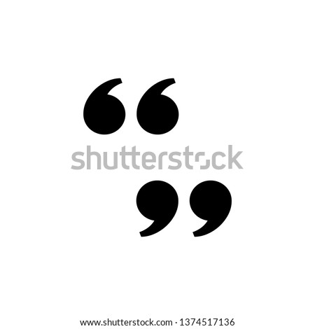 double quote mark icon, left and right, vector design inspiration