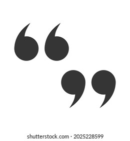 Double quote mark icon. Vector icons. Left and right quote mark. Quotation mark symbols