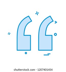 Double quotes icon design vector