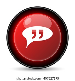 Double quotes icon. Internet button on white background. EPS10 vector
