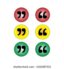 Double quotes icon sign. Set of multicolored modern labels. Vector design