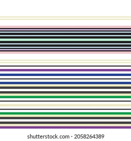 Double Rainbow Pastel striped seamless pattern design for fashion textiles and graphics