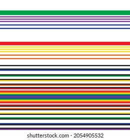 Double Rainbow striped seamless pattern design for fashion textiles and graphics